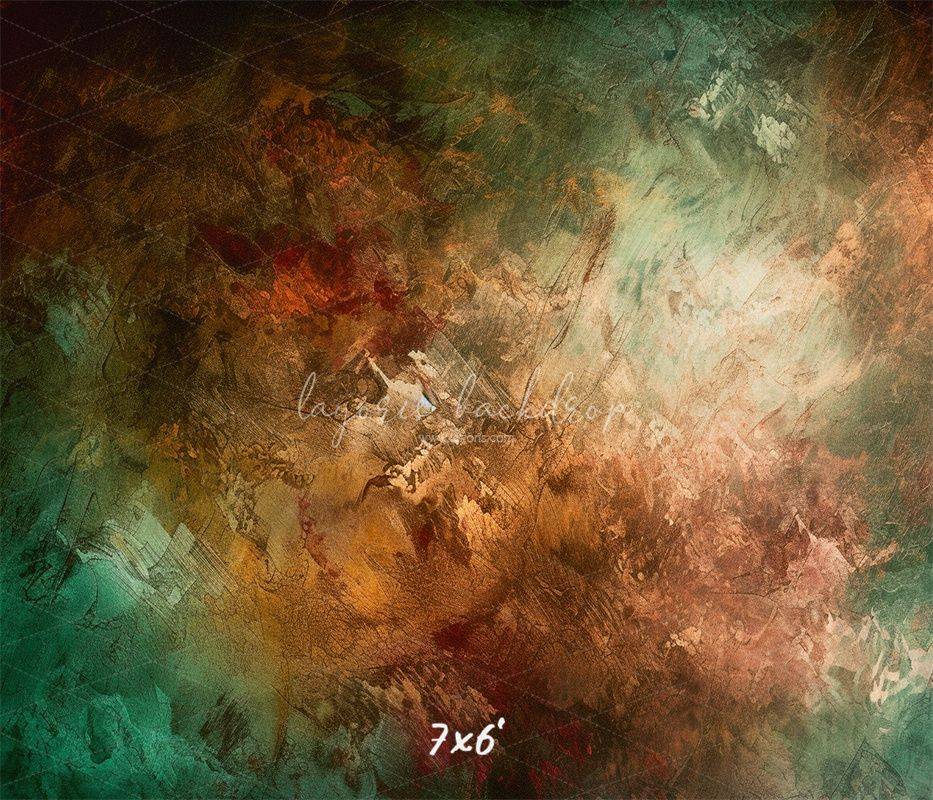 Green Brown Fusion Retro Photo Booth Backdrop - Layoris