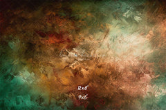 Green Brown Fusion Retro Photo Booth Backdrop - Layoris