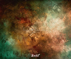 Green Brown Fusion Retro Photo Booth Backdrop - Layoris