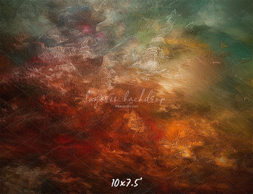 Noble Orange And Blue Fusion Portrait Backdrop - Layoris