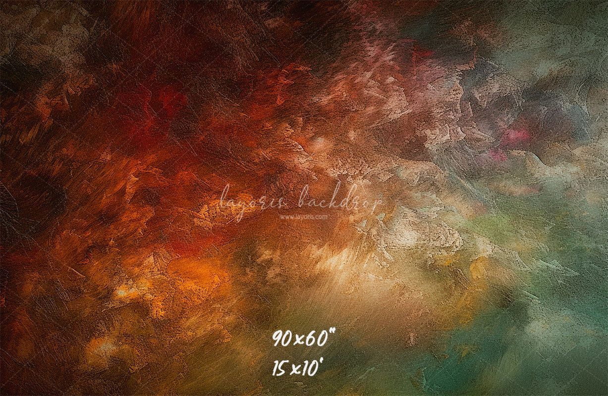 Noble Orange And Blue Fusion Portrait Backdrop - Layoris