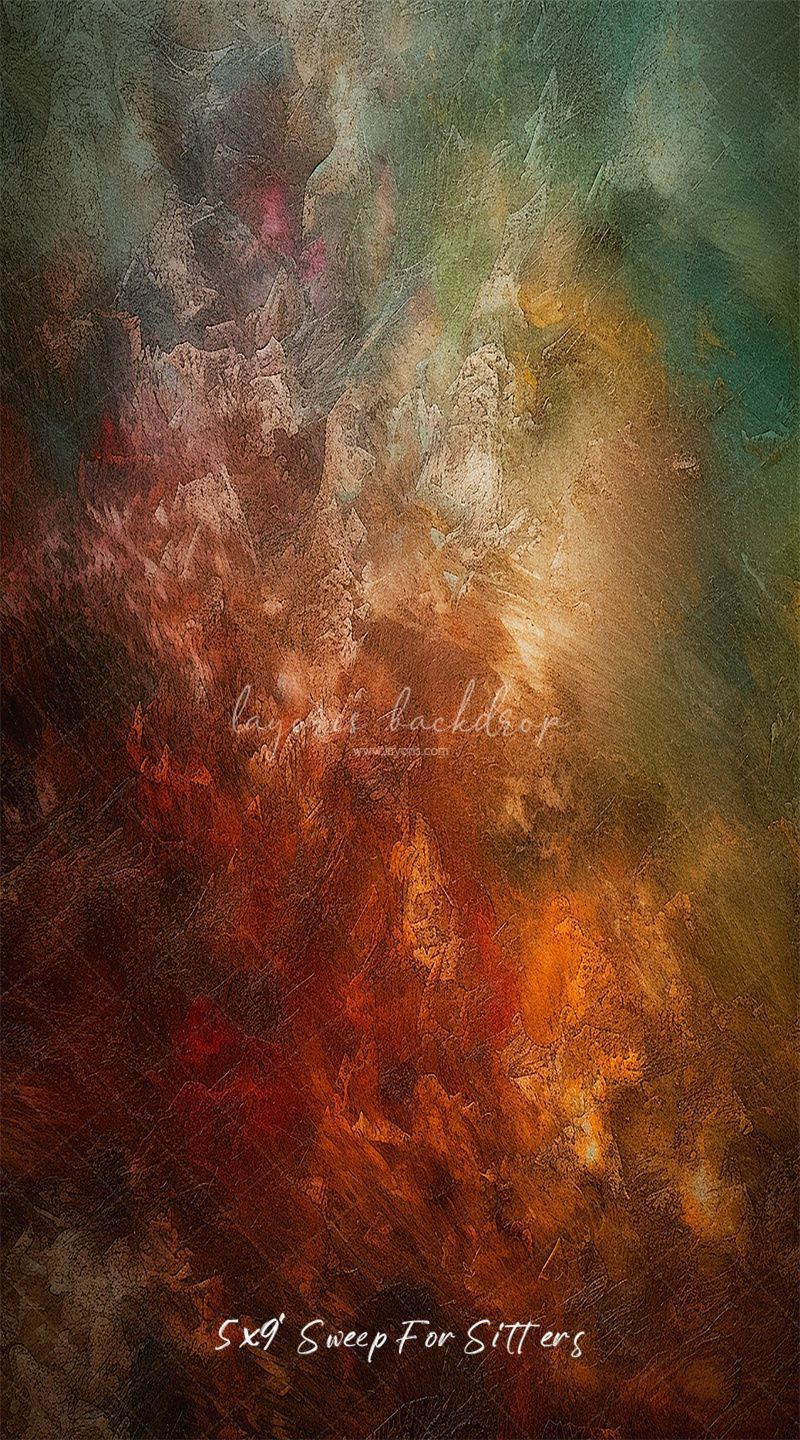 Noble Orange And Blue Fusion Portrait Backdrop - Layoris