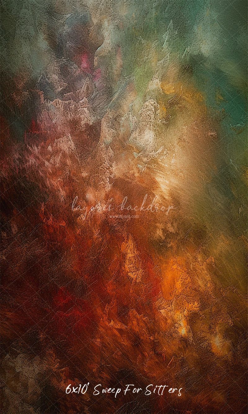 Noble Orange And Blue Fusion Portrait Backdrop - Layoris