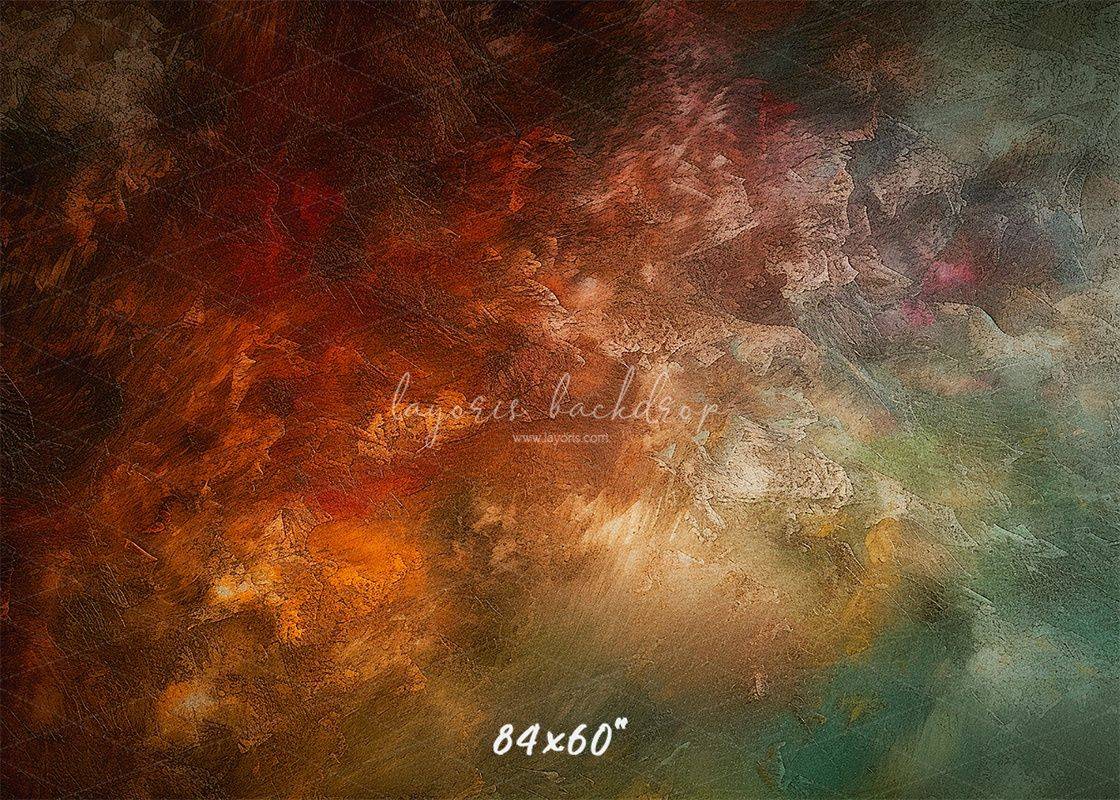 Noble Orange And Blue Fusion Portrait Backdrop - Layoris