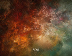 Noble Orange And Blue Fusion Portrait Backdrop - Layoris