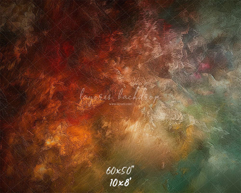 Noble Orange And Blue Fusion Portrait Backdrop - Layoris