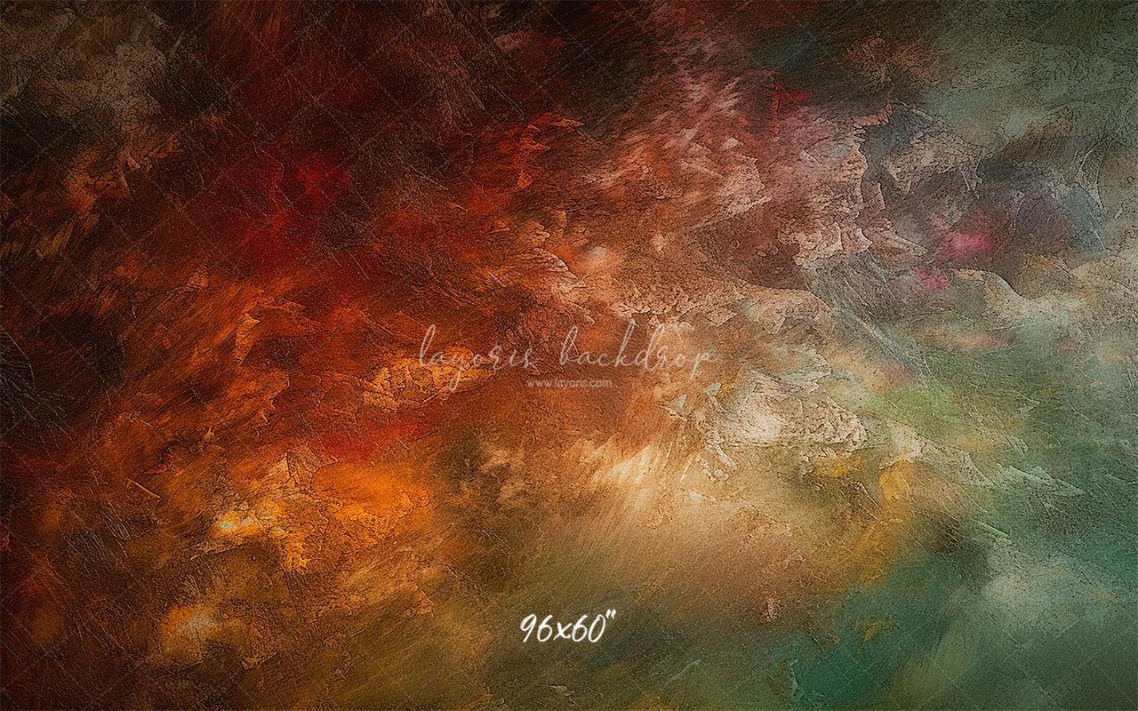 Noble Orange And Blue Fusion Portrait Backdrop - Layoris