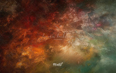 Noble Orange And Blue Fusion Portrait Backdrop - Layoris