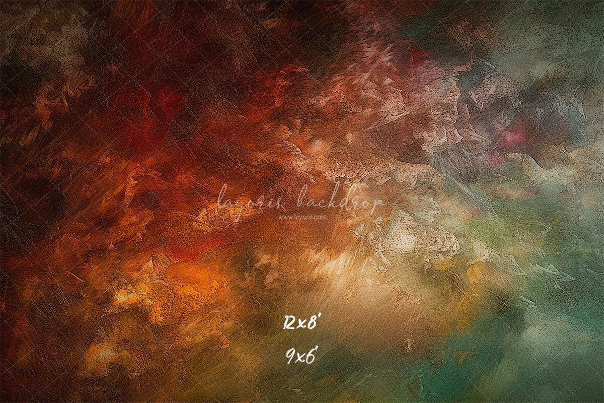 Noble Orange And Blue Fusion Portrait Backdrop - Layoris