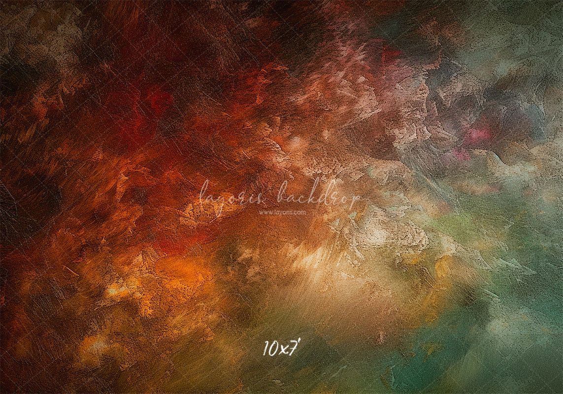 Noble Orange And Blue Fusion Portrait Backdrop - Layoris