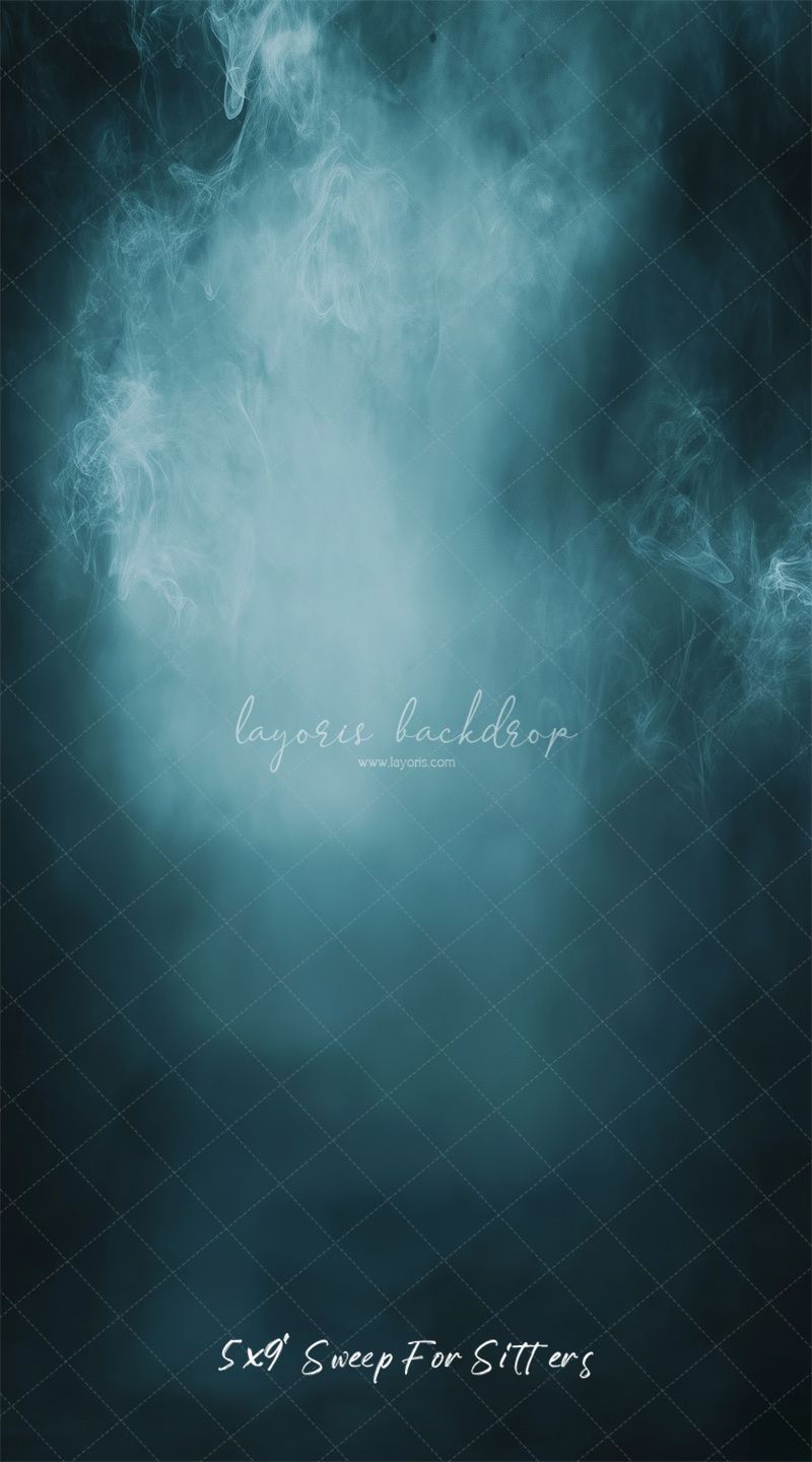 Smoky Navy Blue Old Master Portrait Backdrop - Layoris