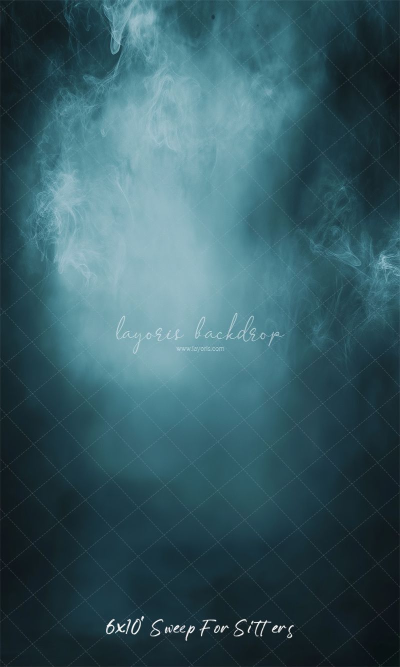 Smoky Navy Blue Old Master Portrait Backdrop - Layoris