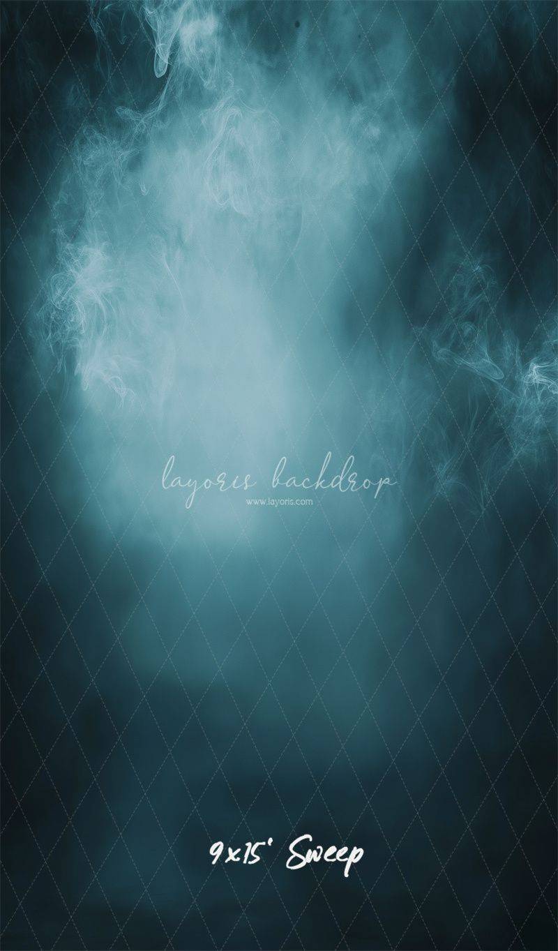 Smoky Navy Blue Old Master Portrait Backdrop - Layoris