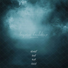 Smoky Navy Blue Old Master Portrait Backdrop - Layoris