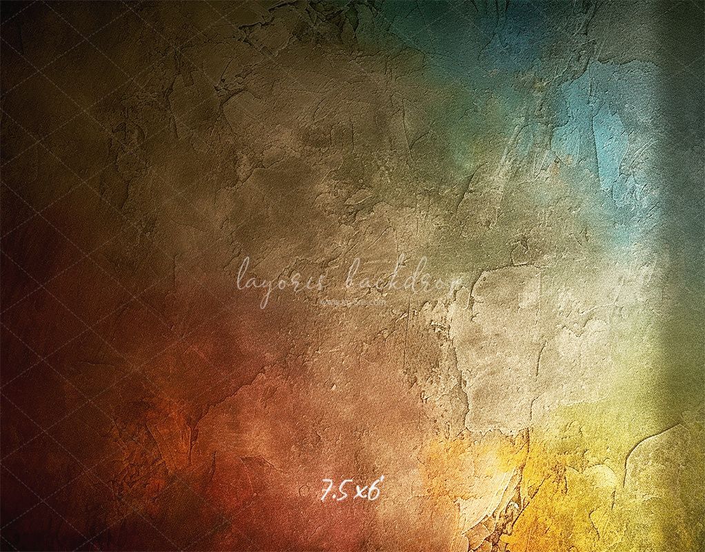 Colorful Retro Portrait Photography Backdrop - Layoris