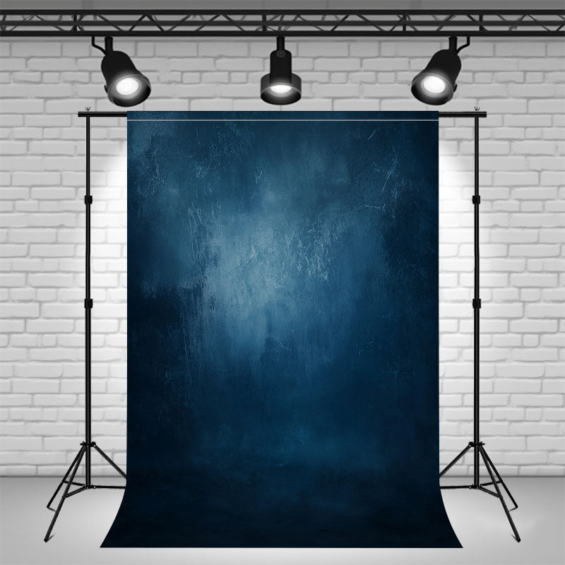Blue Abstract Retro Portrait Photography Backdrop - Layoris