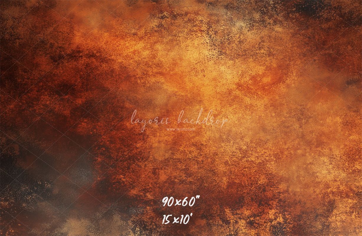 Rusty Orange Fine Art Texture Photo Backdrop - Layoris