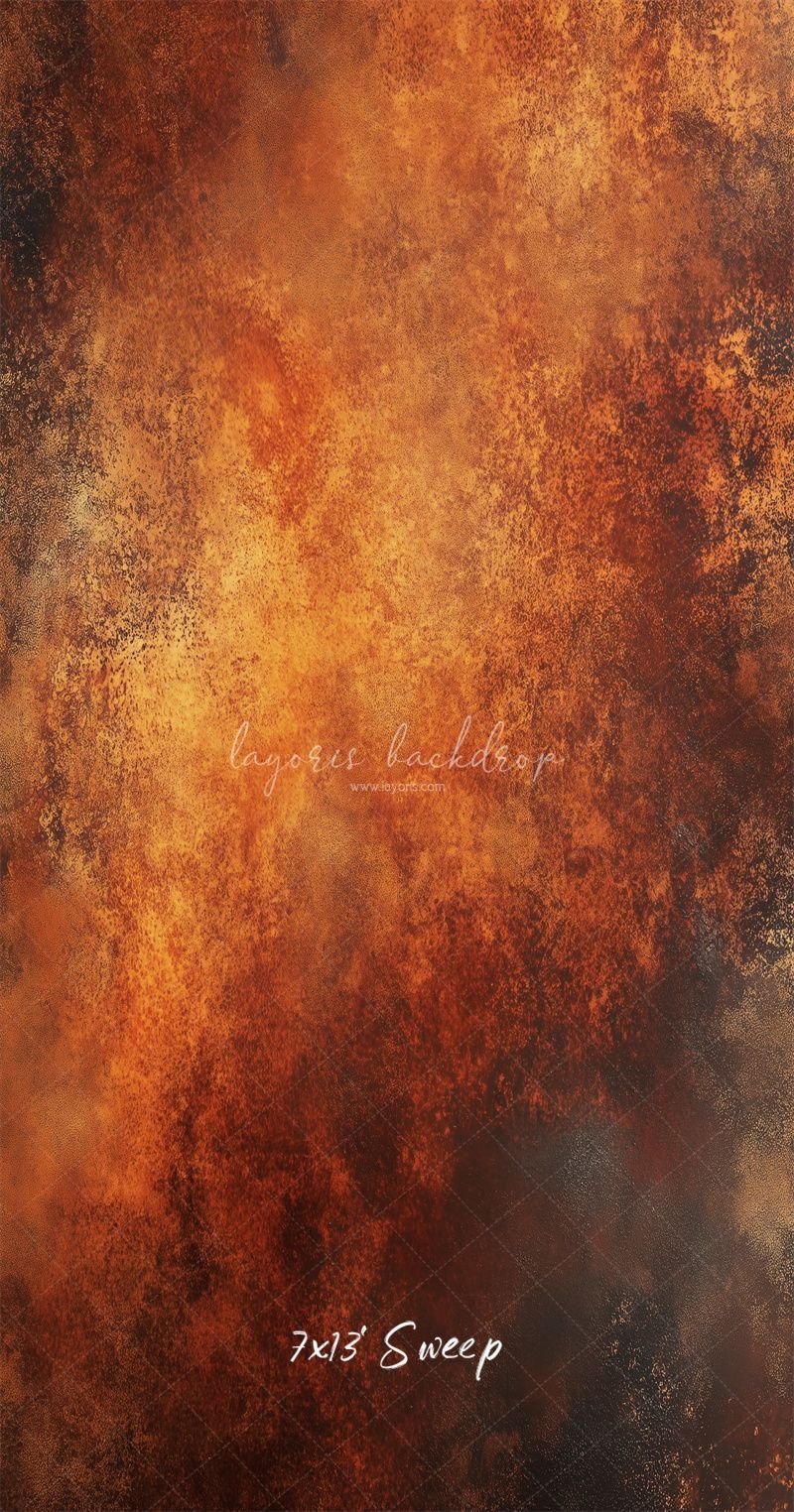 Rusty Orange Fine Art Texture Photo Backdrop - Layoris