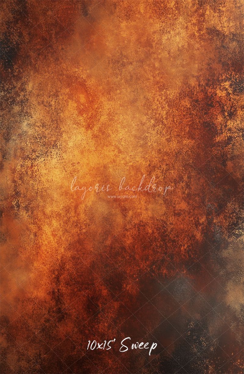 Rusty Orange Fine Art Texture Photo Backdrop - Layoris