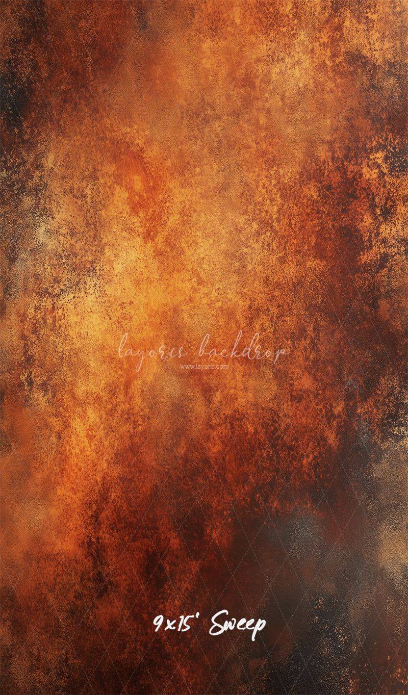 Rusty Orange Fine Art Texture Photo Backdrop - Layoris