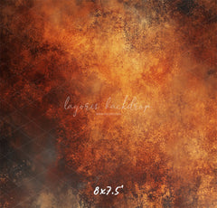 Rusty Orange Fine Art Texture Photo Backdrop - Layoris
