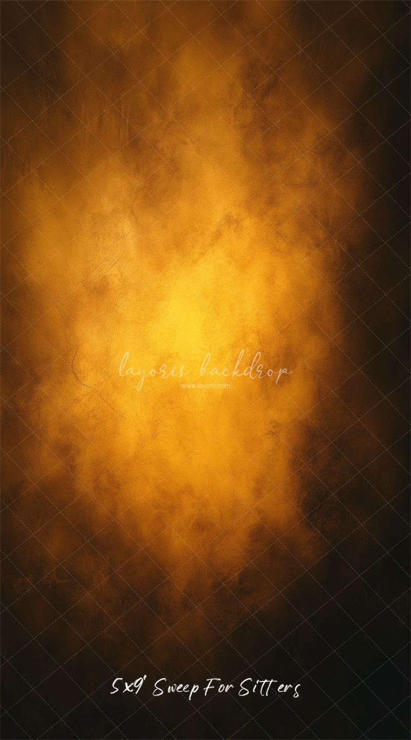 Misty Orange Black Old Master Portrait Backdrop - Layoris