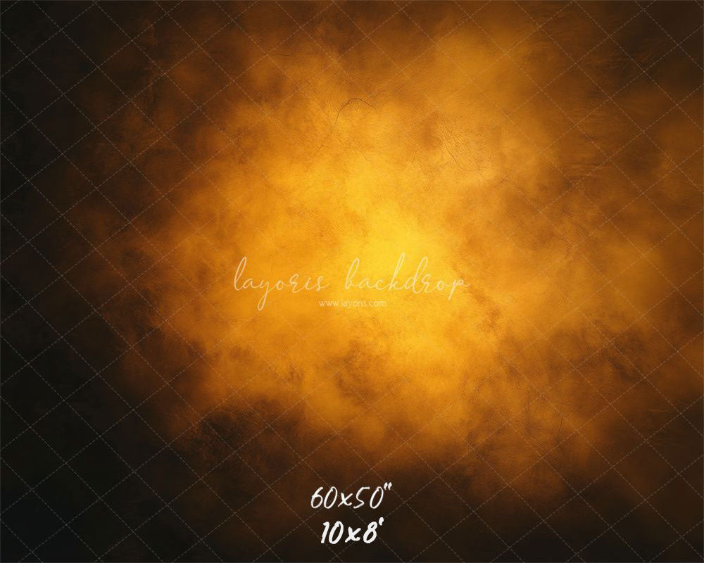 Misty Orange Black Old Master Portrait Backdrop - Layoris
