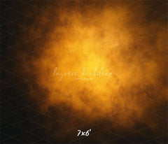 Misty Orange Black Old Master Portrait Backdrop - Layoris