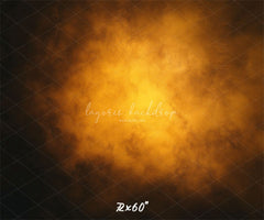 Misty Orange Black Old Master Portrait Backdrop - Layoris