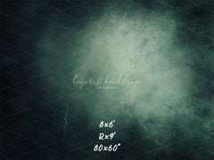Misty Green Black Old Master Portrait Backdrop - Layoris
