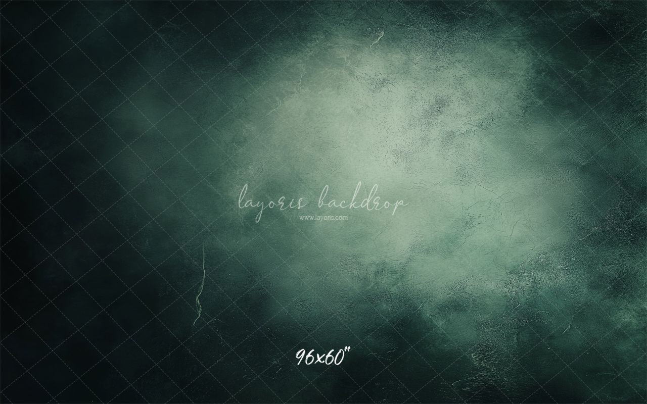 Misty Green Black Old Master Portrait Backdrop - Layoris