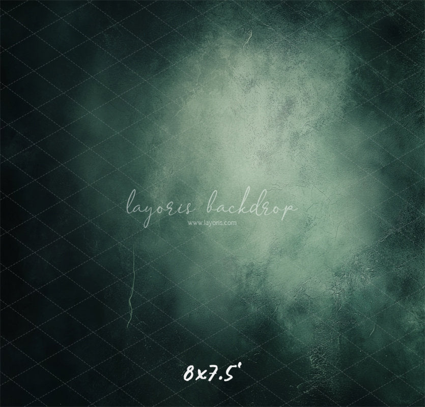 Misty Green Black Old Master Portrait Backdrop - Layoris