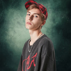 Misty Green Black Old Master Portrait Backdrop - Layoris