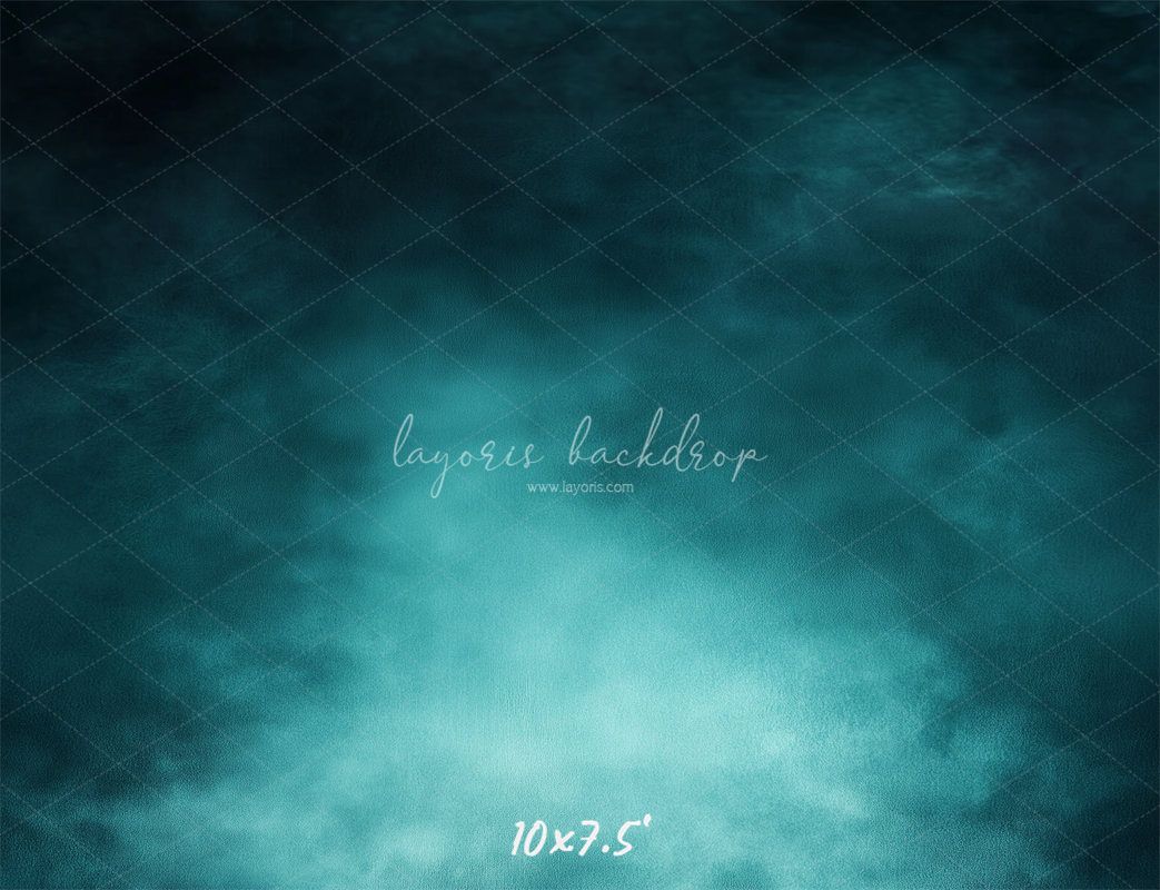 Misty Blue Black Old Master Portrait Backdrop - Layoris