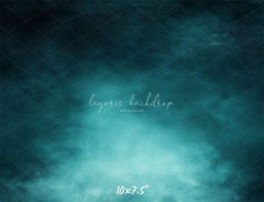 Misty Blue Black Old Master Portrait Backdrop - Layoris