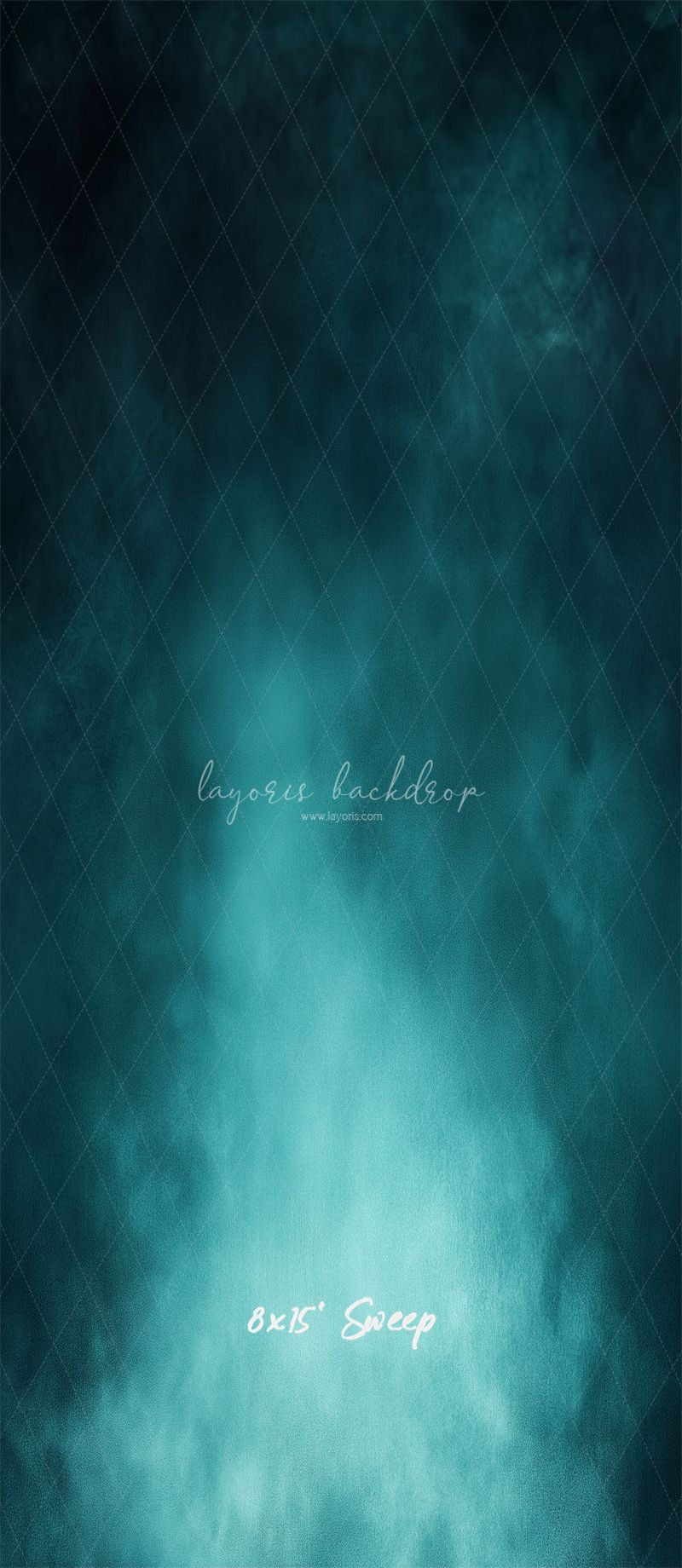 Misty Blue Black Old Master Portrait Backdrop - Layoris