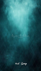 Misty Blue Black Old Master Portrait Backdrop - Layoris