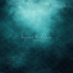 Misty Blue Black Old Master Portrait Backdrop - Layoris