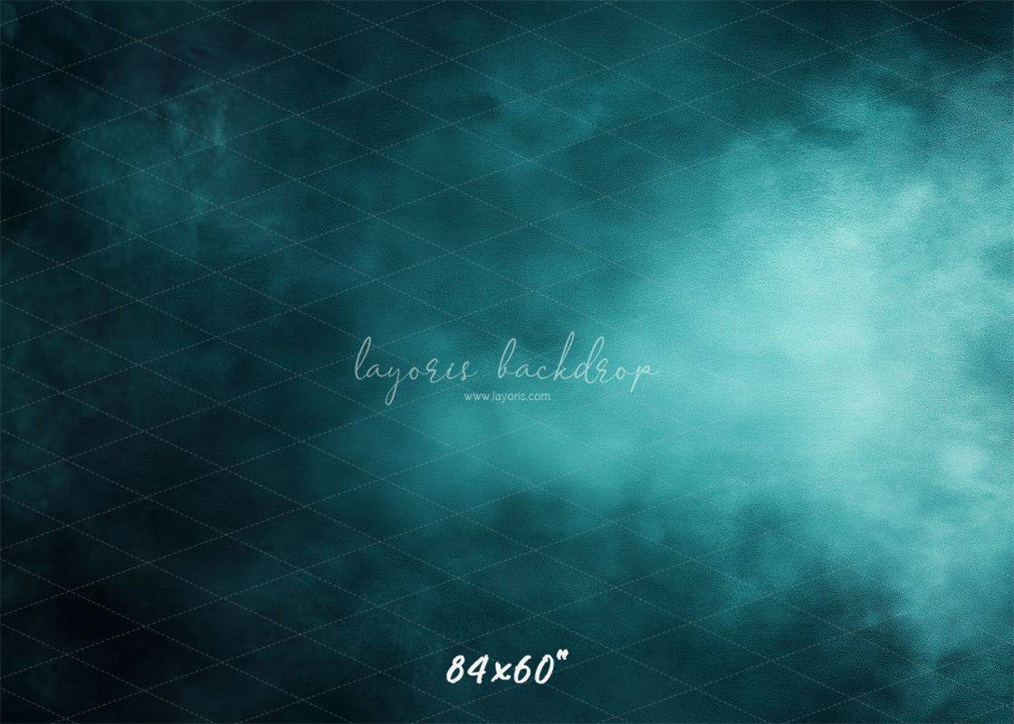 Misty Blue Black Old Master Portrait Backdrop - Layoris