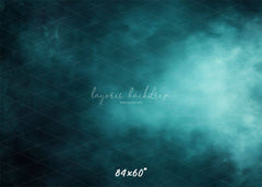 Misty Blue Black Old Master Portrait Backdrop - Layoris