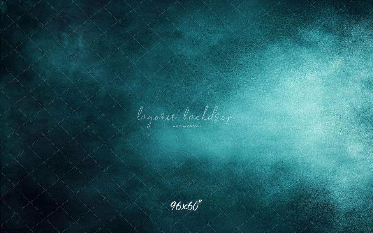 Misty Blue Black Old Master Portrait Backdrop - Layoris