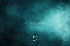 Misty Blue Black Old Master Portrait Backdrop - Layoris