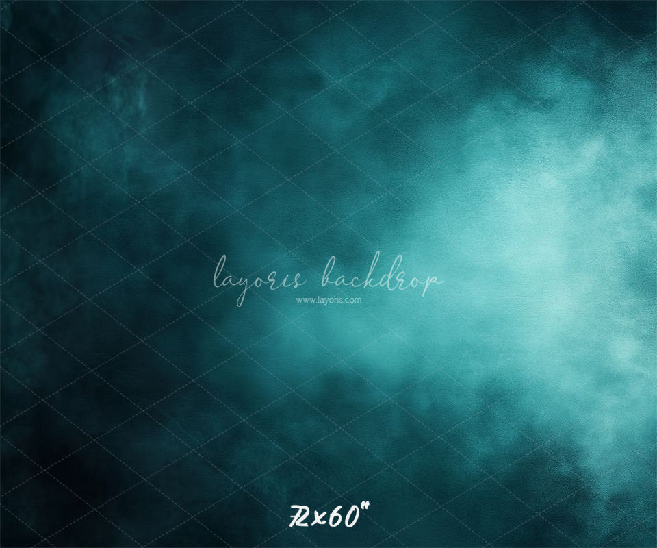 Misty Blue Black Old Master Portrait Backdrop - Layoris