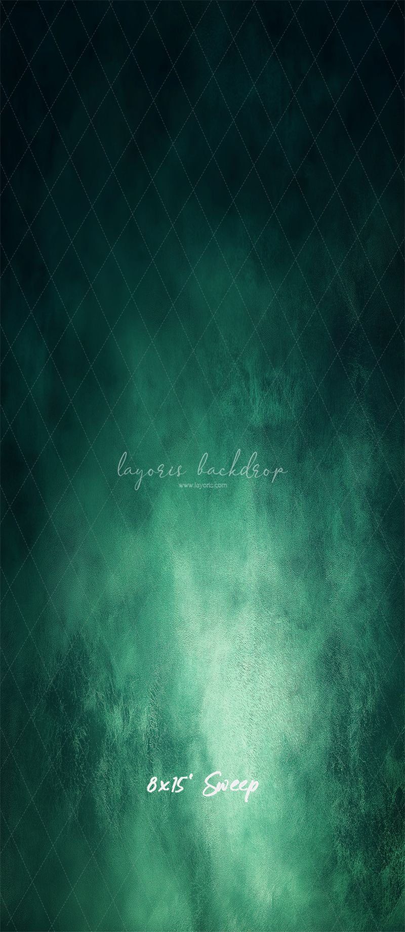 Green Black Misty Old Master Portrait Backdrop - Layoris