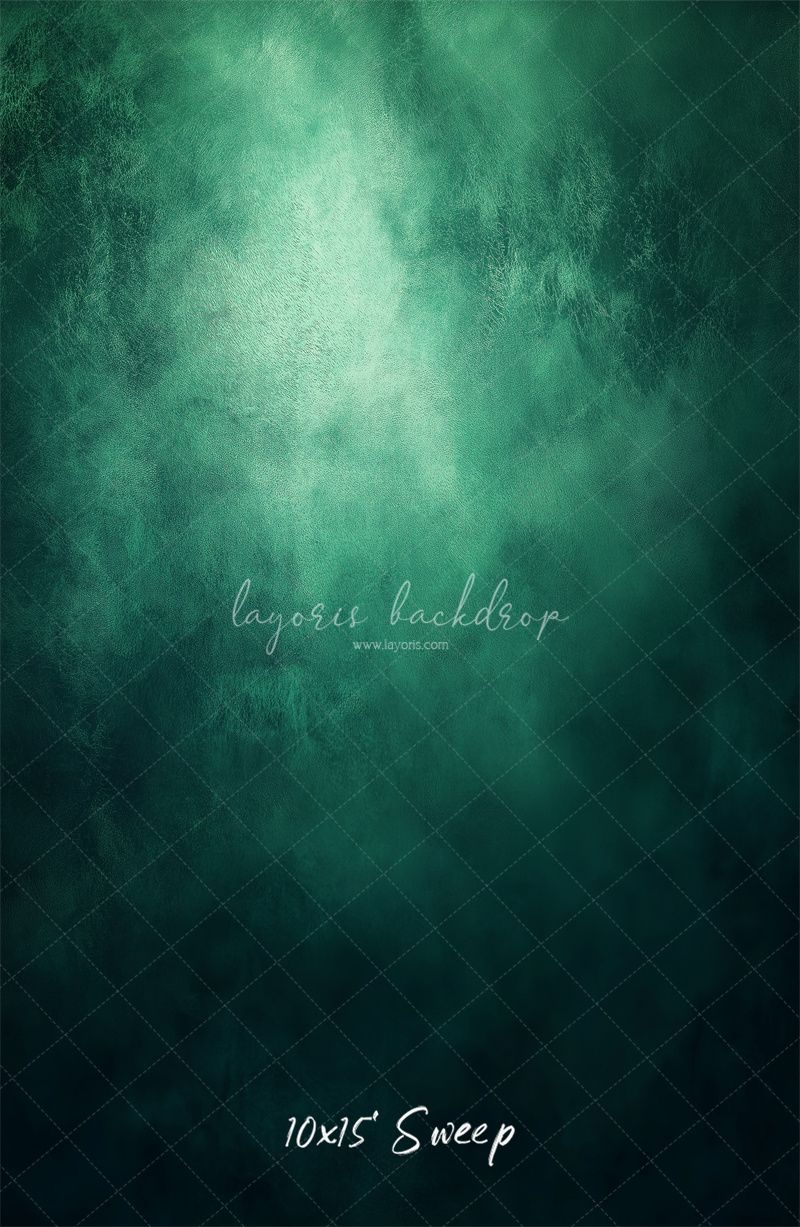 Green Black Misty Old Master Portrait Backdrop - Layoris