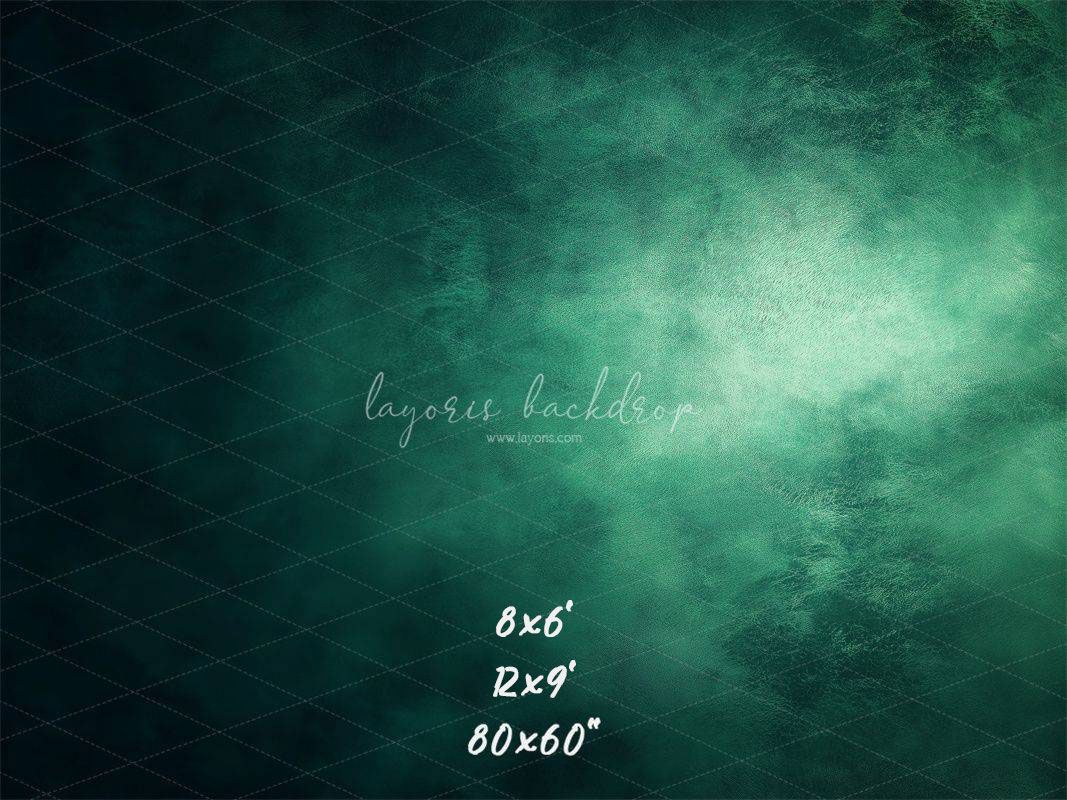 Green Black Misty Old Master Portrait Backdrop - Layoris