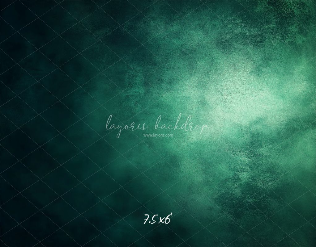 Green Black Misty Old Master Portrait Backdrop - Layoris