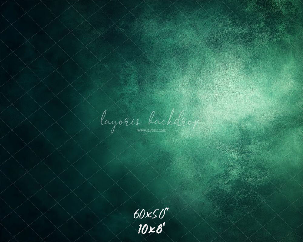 Green Black Misty Old Master Portrait Backdrop - Layoris