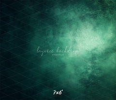 Green Black Misty Old Master Portrait Backdrop - Layoris