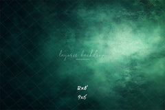 Green Black Misty Old Master Portrait Backdrop - Layoris